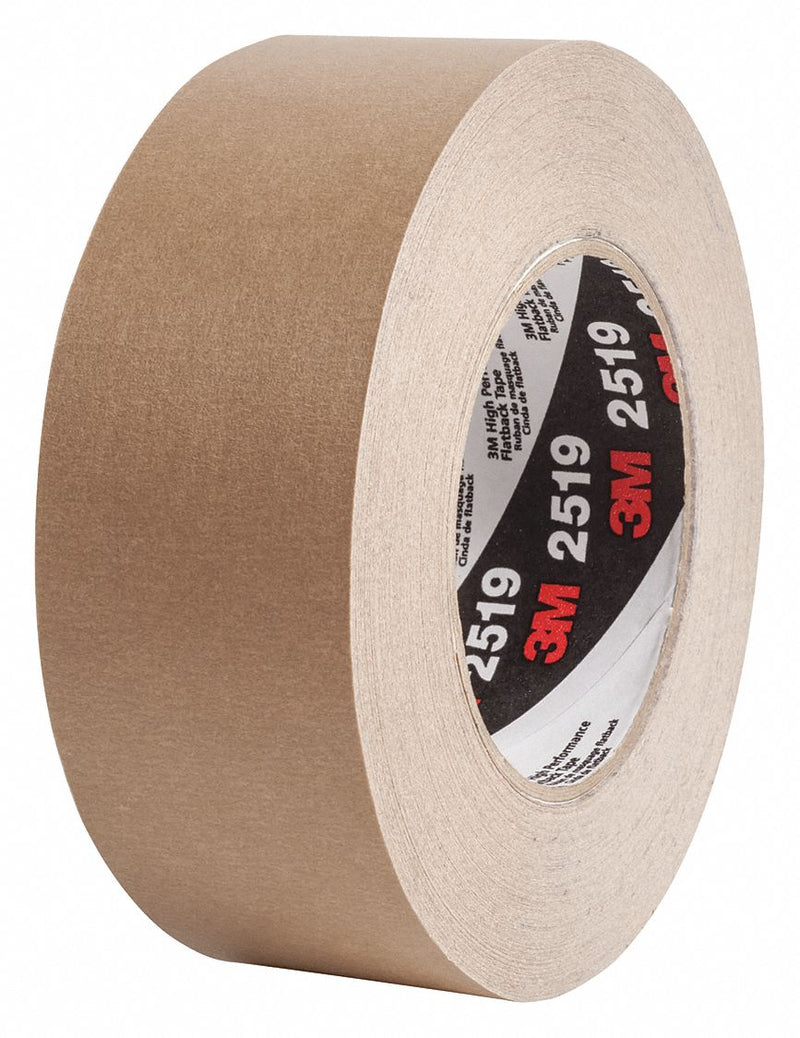3M 2519TN Masking Tape, 2519, Brown, 1 3/8 in Roll Wd, 60 yd Overall Roll Lg, 7.1 mil Thick, Rubber