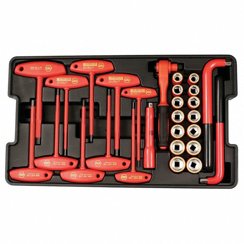 Wiha Tools 32801 Master Tool Set Insulated, 111 Pcs, Rolling Tool Case