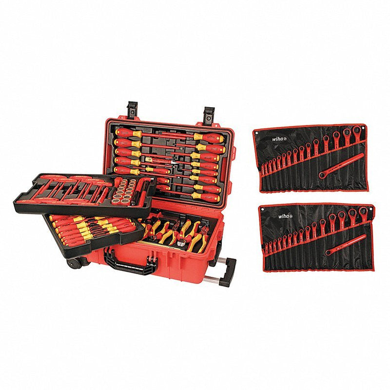 Wiha Tools 32801 Master Tool Set Insulated, 111 Pcs, Rolling Tool Case