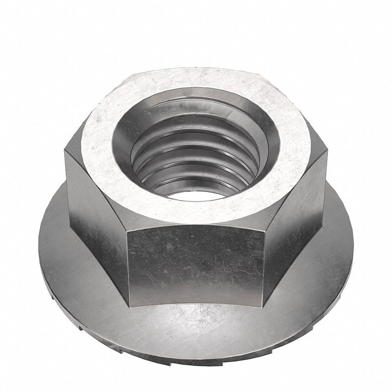 Foreverbolt FBFHNM10P25 Lock Nut, Serrated, Flange Hex, M10x1.50 Thread Size, Stainless Steel, 18-8, NL-19, 25 PK