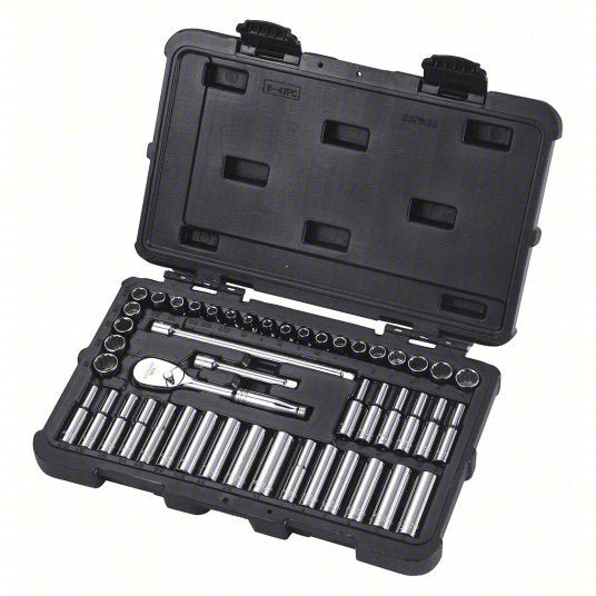 Redwood RW53PN22 Socket Wrench Set 1/4 in Drive Size, 47 Pieces, (22) 12-Point, (22) 12-Point, Chrome
