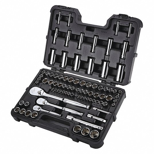 Redwood RW53PN73 Socket Wrench Set 1/4 in, 3/8 in, 1/2 in Drive, 86 Piece, 12-Point/6-Point, Metric/SAE