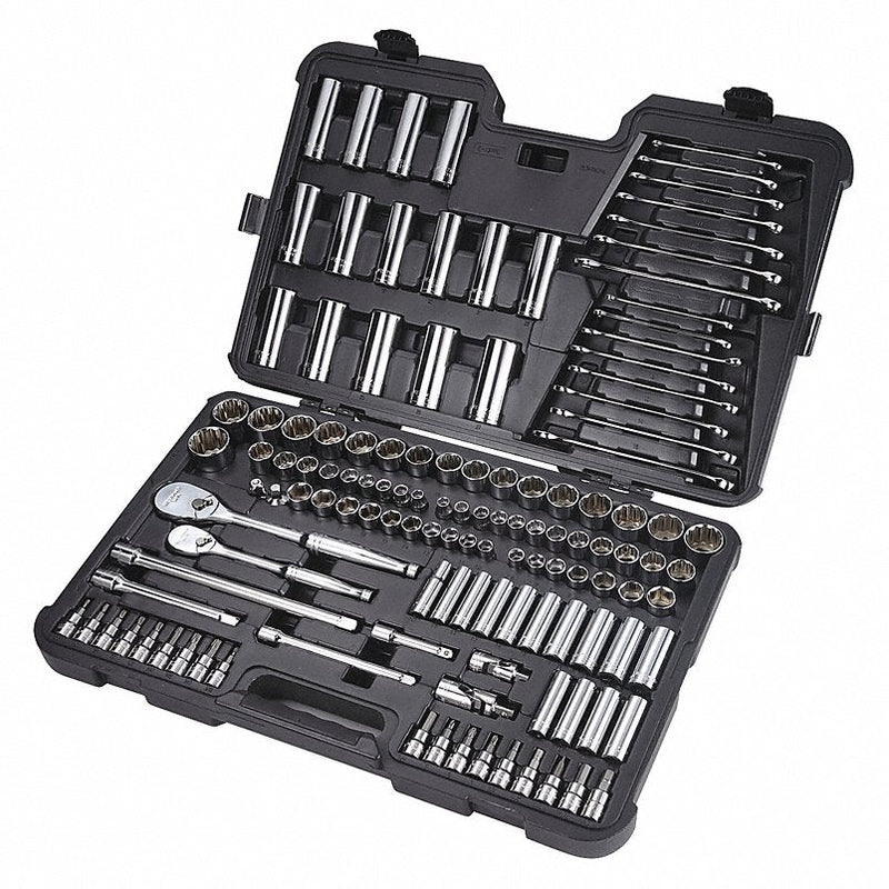 Redwood RW53PN74 Socket Set, 3/8 in, 1/2 in Drive Size, (17) 6-Point, (38) 12-Point SAE, Metric, 127-Piece