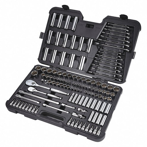 Redwood RW53PN74 Socket Set, 3/8 in, 1/2 in Drive Size, (17) 6-Point, (38) 12-Point SAE, Metric, 127-Piece