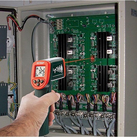 Extech IR267 Infrared Thermometer, Backlit LCD, -58 Degrees to 1112 Degrees F, Single Dot Laser Sighting