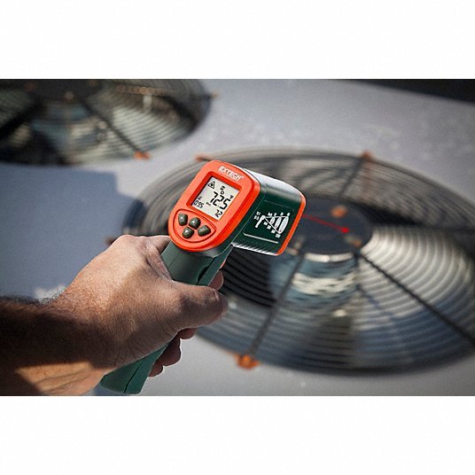 Extech IR267 Infrared Thermometer, Backlit LCD, -58 Degrees to 1112 Degrees F, Single Dot Laser Sighting
