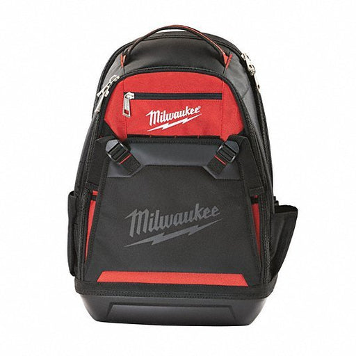 Milwaukee 48-22-8200 Tool Backpack 7 Outside Pockets, 28 Inside Pockets, 15 3/8 in Overall Wd, 9 in Overall Dp
