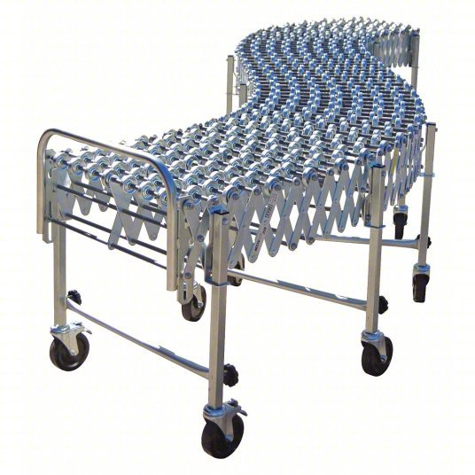 Nestaflex 22624024S Skate Wheel Conveyor 24 in Between Frame Wd, 30 in Overall Wd, 24 ft 8 in Overall Lg, 226 lb/ft