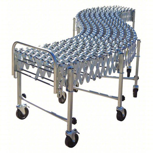Nestaflex 22624024S Skate Wheel Conveyor 24 in Between Frame Wd, 30 in Overall Wd, 24 ft 8 in Overall Lg, 226 lb/ft