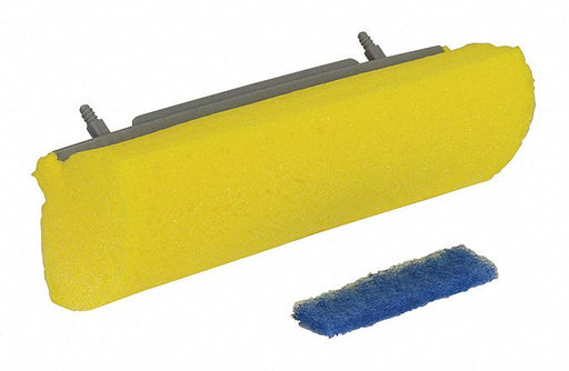 Quickie 582MB Mop Head, Screw-On Connection, 9 in Mop Head Wd, 3 1/2 in Mop Head Dp, Yellow, Cellulene