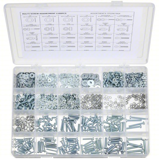 Redwood CPS2NE70GR Machine Screw, Nut and Washer Assortment