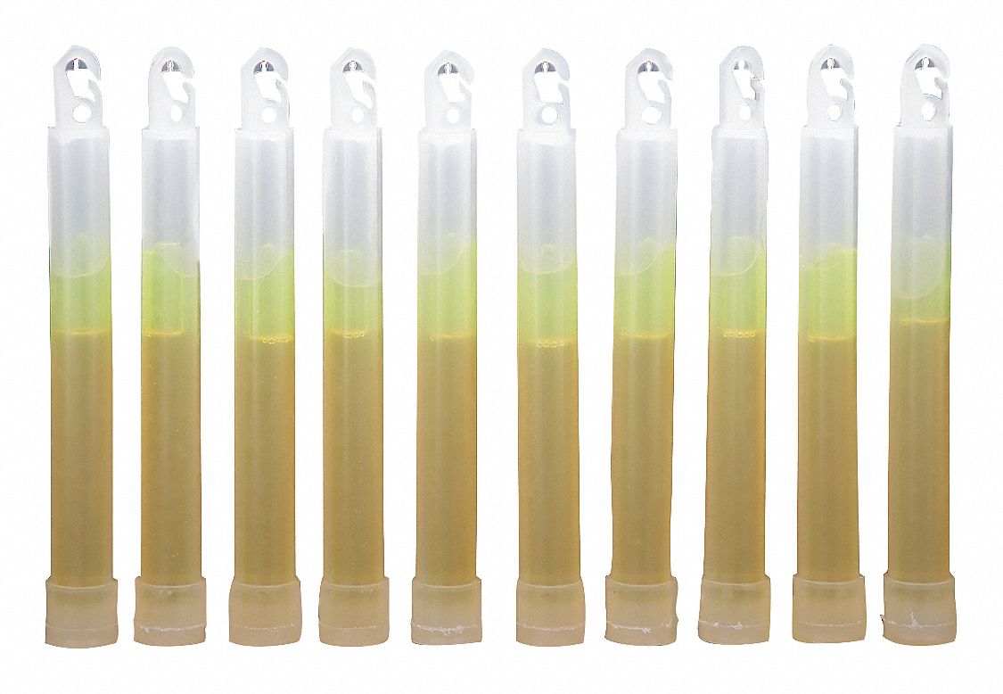 Ability One 6260-01-074-4230 Lightstick, Yellow, 6 hr Light Duration ...