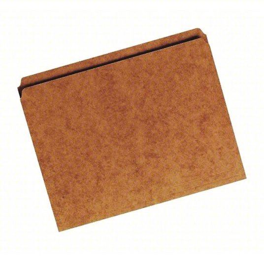 Ability One 7530-00-222-3443 File Folders Letter, Straight, 8 1/2 in Ht, 11 in Wd, 3/4 in Expanded Wd, Brown, 100 PK
