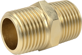 McMaster 5485K24 High-Pressure Brass Pipe Fitting Straight Connector, 1/2 NPT Male