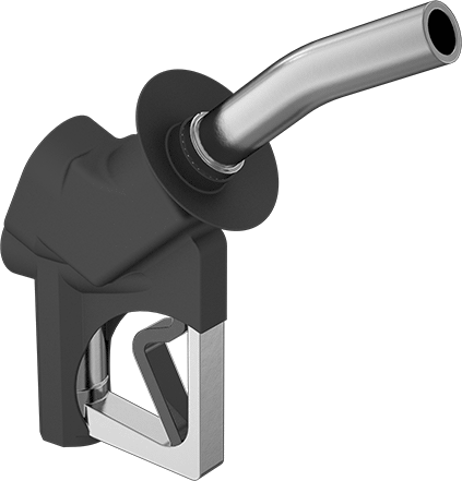 McMaster 5496K84 Diesel-Fuel Hose Nozzle with Three-Position Hold-Open Clip, 75 gpm Maximum Flow