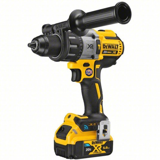 DeWalt DCD997CP2BT Cordless Hammer Drill Kit 20V, Premium, 1/2 in Chuck, Keyless, 1/2 in Concrete Capacity