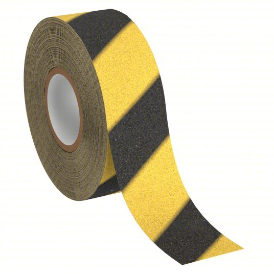 3M Safety Walk 613 Anti-Slip Tape Coarse, 60 Grit Size, Striped, Black/Yellow, 2 in x 60 ft, 36 mil Tape Thick, Rubber