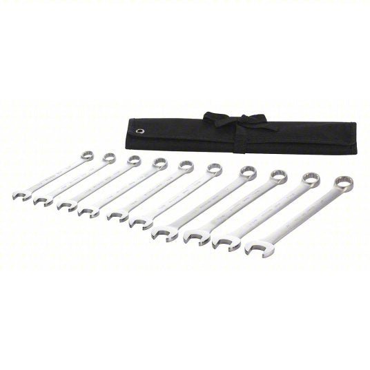 Redwood RW54DG02 Combination Wrench Set Alloy Steel, Satin, 10 Tools, 1 5/16 in to 2 in Range of Head Sizes