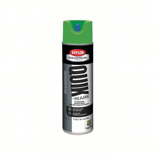 Krylon A03614007 Marking Paint Inverted Paint Dispensing, Fluorescent Green, 20 oz, 468 Linear ft