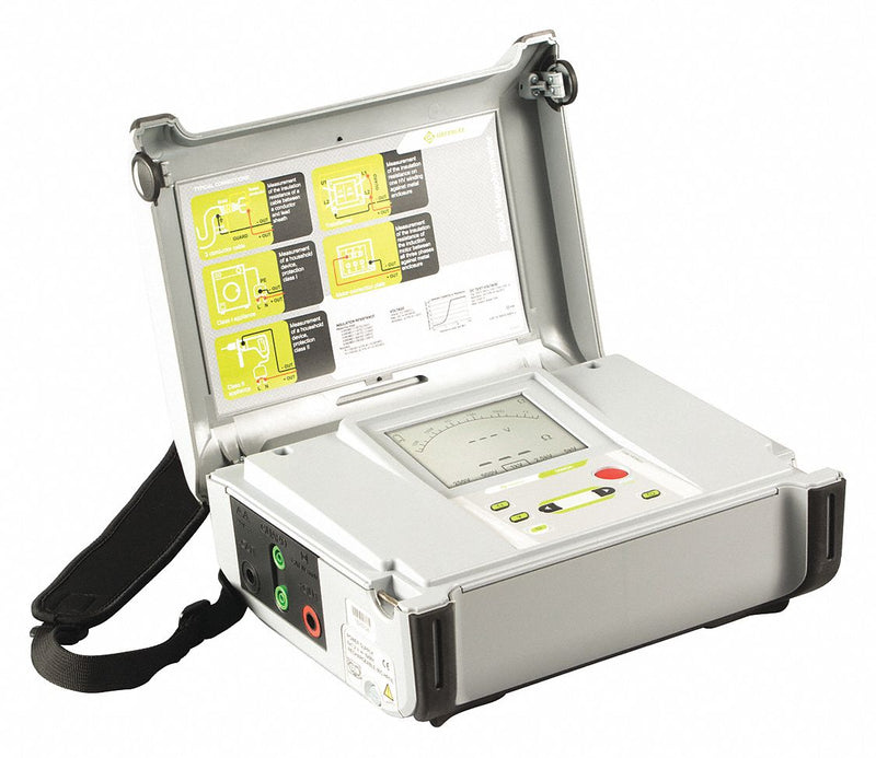 Greenlee 5990A Megohmmeter, Test Voltage 250V/500V/1,000V/2,500V/5,000V DC, CAT IV 600V, Battery, LCD Display