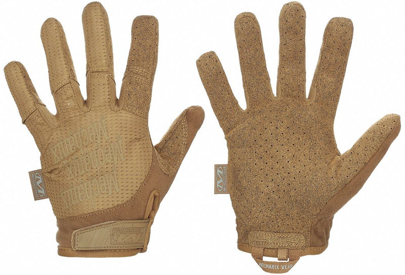 Mechanix Wear MSV-F72-011 Tactical Gloves, XL, Tan, Synthetic Suede, Hook-and-Loop, ANSI/ISEA Cut Level 1, 1 PR