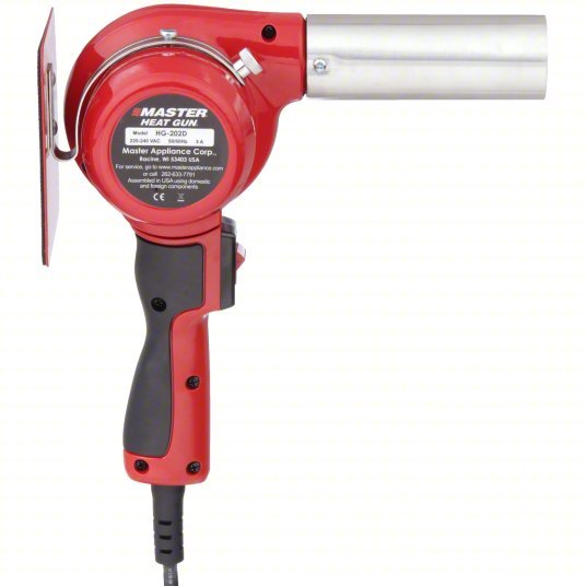 Master Appliance HG-202D-02 Heat Gun Pistol-Grip, 220V AC, Three-Prong, 400°F to 400°F, 27 cfm Air Volume