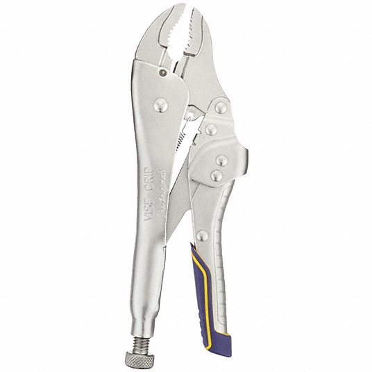 Irwin IRHT82578 Locking Plier Curved, Quick Release, 1 7/8 in Max Jaw Opening, 10 in Overall Lg, 1 1/4 in Jaw Lg