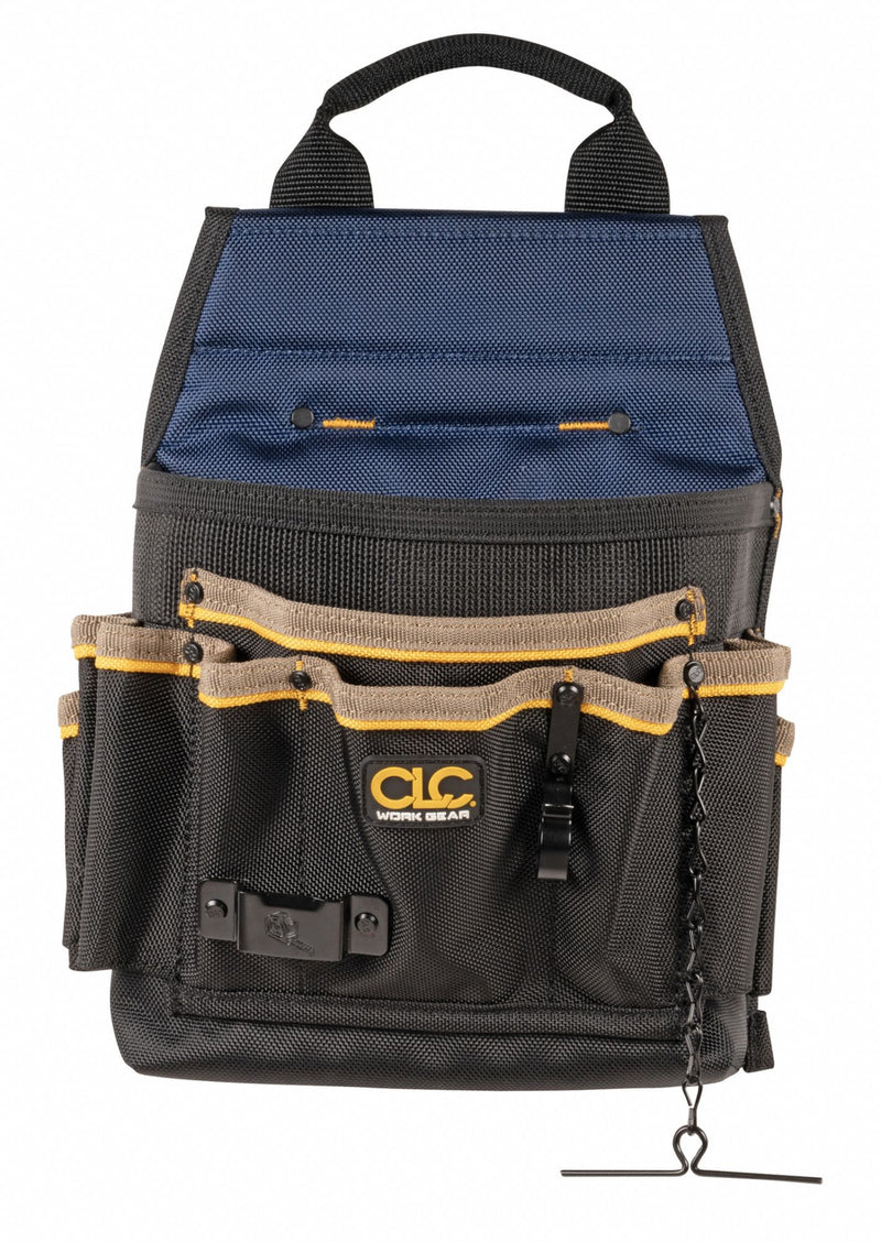 CLC 5505 Tool Pouch, For 2 3/4 in Belt Wd - Max, 12 Pockets, Black