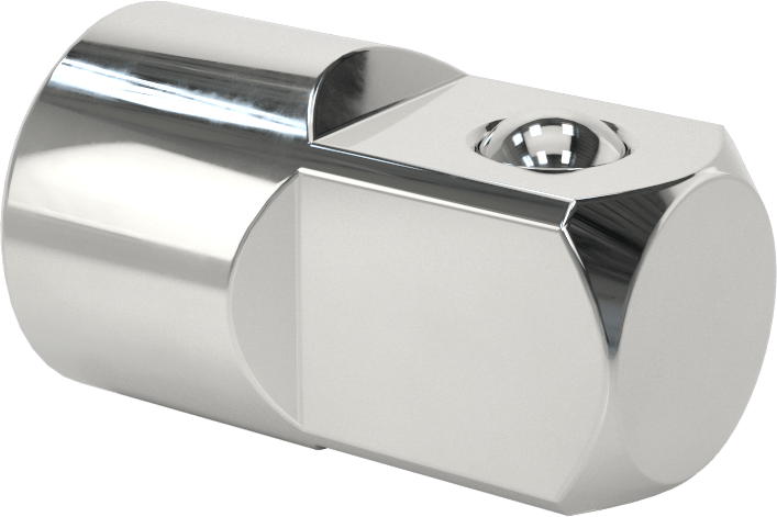 McMaster 5523A38 1/2" Female x 3/4" Male Square Drive Adapter, Chrome