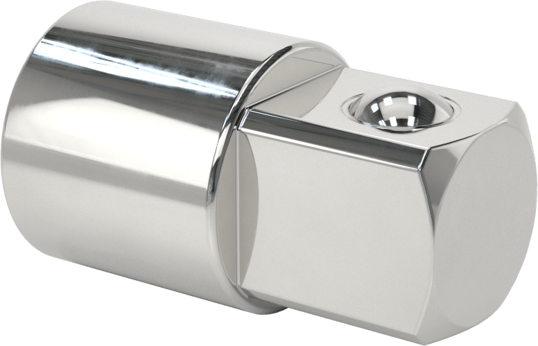 McMaster 5524A13 3/4" Female x 1" Male Square Drive Adapter, Chrome Plated