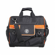 Klein 55469 Tool Bag 17 1/2 in W x 10 in D x 16 in H, Black, Polyester, 42 Pockets, Polyester