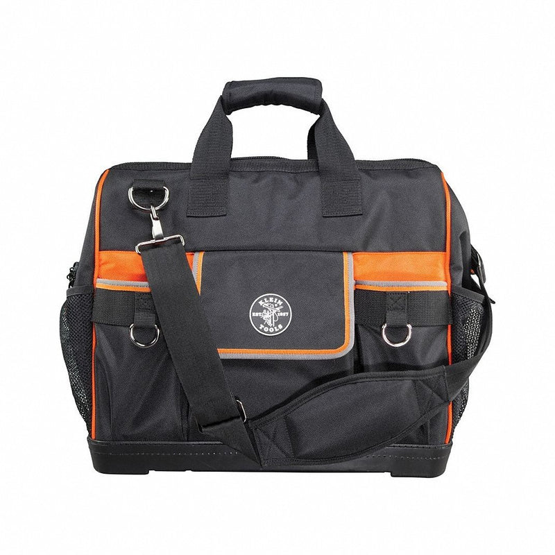 Klein 55469 Tool Bag 17 1/2 in W x 10 in D x 16 in H, Black, Polyester, 42 Pockets, Polyester