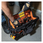 Klein 55469 Tool Bag 17 1/2 in W x 10 in D x 16 in H, Black, Polyester, 42 Pockets, Polyester