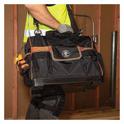 Klein 55469 Tool Bag 17 1/2 in W x 10 in D x 16 in H, Black, Polyester, 42 Pockets, Polyester