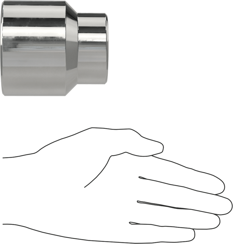 McMaster 5546A23 Chrome-Plated 12-Point Socket, 1" Square Drive, 2-3/16" Size, 3-5/16" Overall Length