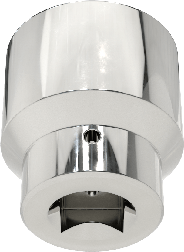 McMaster 5546A23 Chrome-Plated 12-Point Socket, 1" Square Drive, 2-3/16" Size, 3-5/16" Overall Length