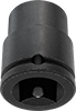McMaster 5550A197 6-Point Impact Socket, 1" Square Drive, Standard, 1 1/16" Size, 2-9/16" Overall Length