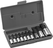 McMaster 55595A49 Hex Bit Socket Set 3/8" and 1/2" Square Drive, 10 Pieces, Inches