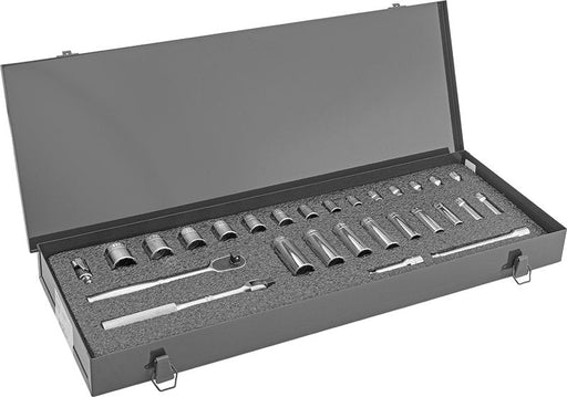 McMaster 5582A11 28-Piece Premium 12-Point Socket Set, 3/8" Square Drive