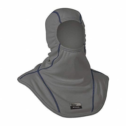 INNOTEX GRAY 25 Fire Hood Nomex(R)/Lenzing FR(R), 8 oz Fabric Wt, Universal, 21 in Lg, Blue/Gray, M/L