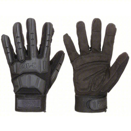 Ringers 163 Mechanics Gloves L (10), Full Finger, Synthetic Leather, TPR, 1 PR