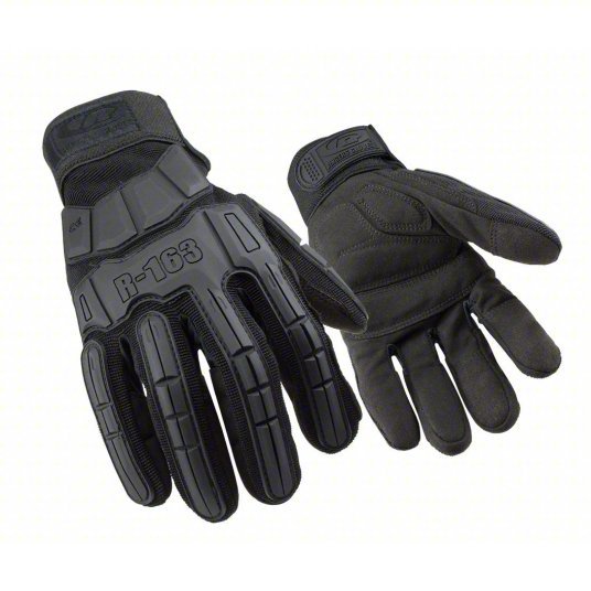 Ringers 163 Mechanics Gloves L (10), Full Finger, Synthetic Leather, TPR, 1 PR