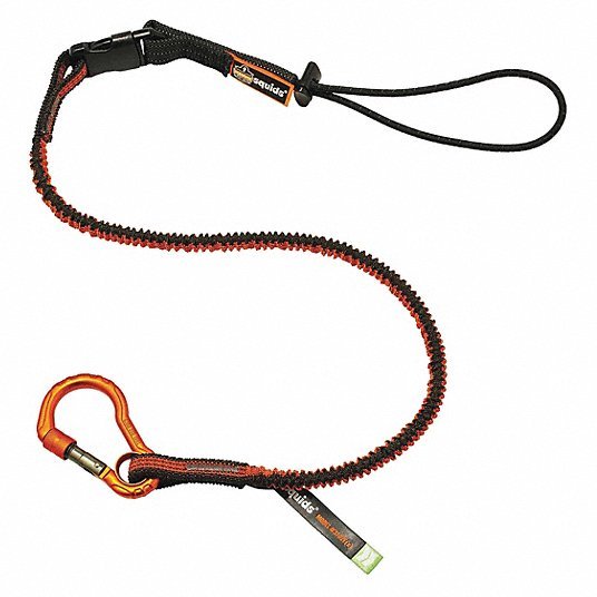 Ergodyne 3102F(X) 5 lbs. Orange and Gray Standard Detachable Single Carabiner Tool Lanyard