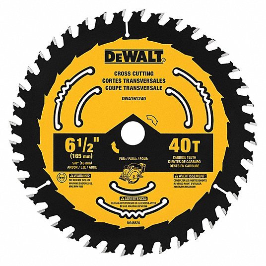 Dewalt DWA161240 6-1/2" Circular Saw Blades