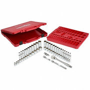 Milwaukee 48-22-9008 Socket Wrench Set 3/8 in Drive Size, 56 Pieces, (26) 6-Point, (25) 6-Point, Chrome