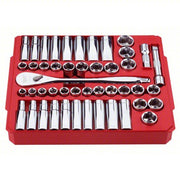 Milwaukee 48-22-9010 47pc 1/2" Drive Metric & SAE Ratchet and Socket Set