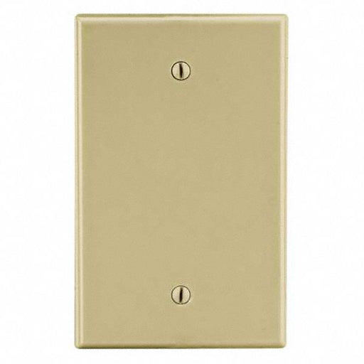 Hubbell PJ13I Wall Plate, Blank, 1 Gang, Ivory, Midsize Size