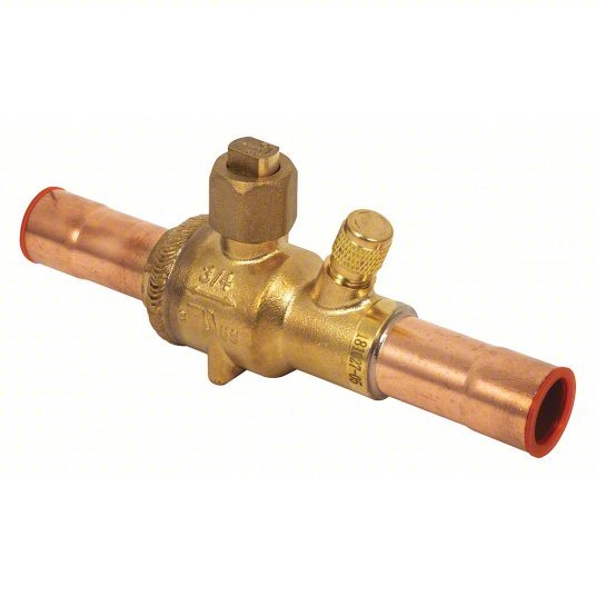NDL NBV06-S Refrigerant Ball Valve 3/4 in Female Sweat, -40°F to 302°F, 900 psi, 0.8 in Port Size