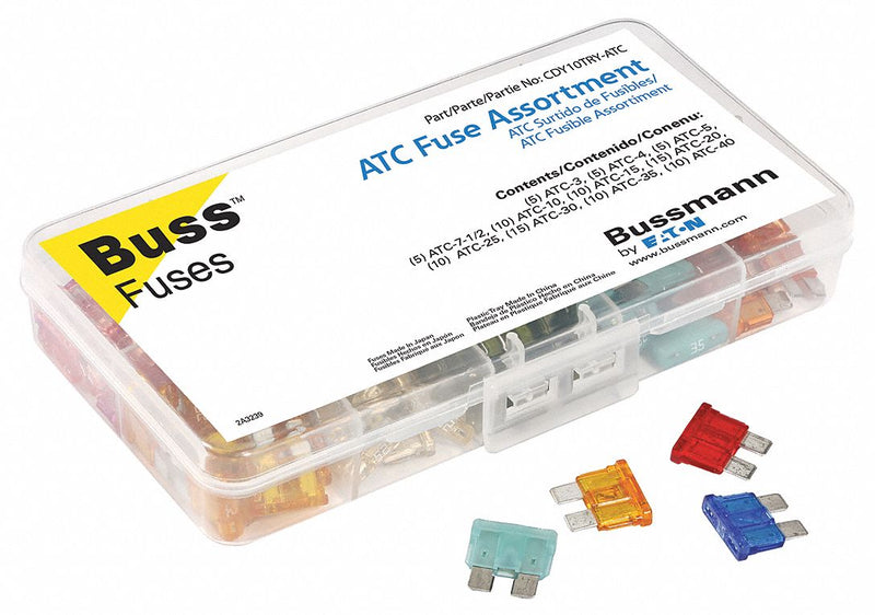 Bussmann CDY10TRY-ATC Fuse Kit, Includes Series ATC, Automotive Fuses, 3 A – 40 A Range