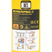 Enerpac GBJ050A High-Clearance Bottle Jacks Steel, Manual Handle, Mechanical, 55 ton Load Capacity